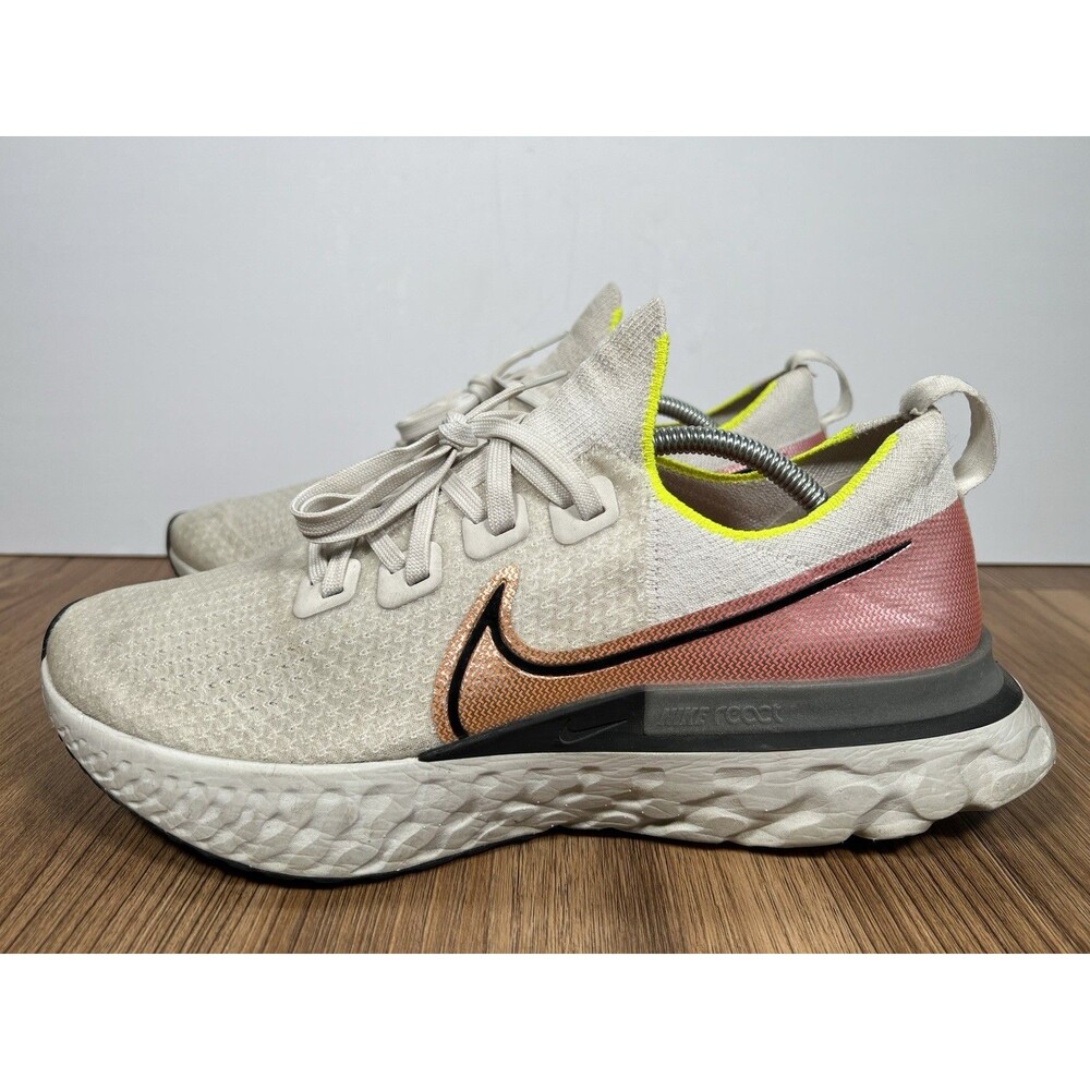 Nike React Infinity Run CD4371-004 Mens 12 Running Shoes Pink White Sneakers